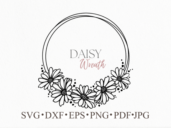 Daisy Hand Drawn Floral Wreath Svg Review