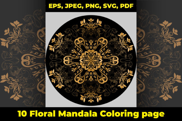 Decorative Floral Bulk Mandala Design: A Seller's Review of Graphics and Coloring Pages