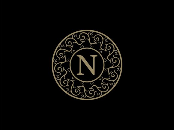 Elegant Monogram Floral with Initial N: A Premium Graphics & Logos Review