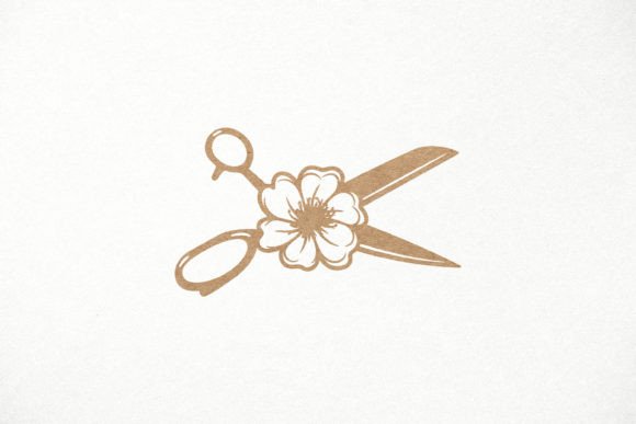 Floral Scissors SVG Cut File for Laser Cutting and Wall Decor