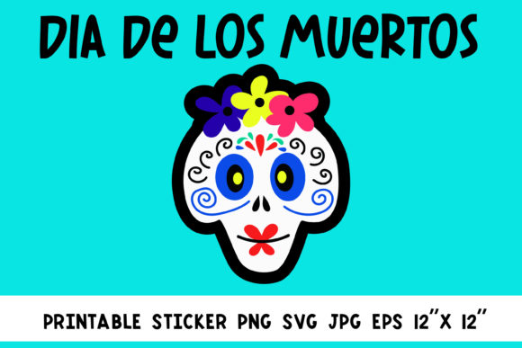 Floral Skull Sticker Review for Graphics and Crafts