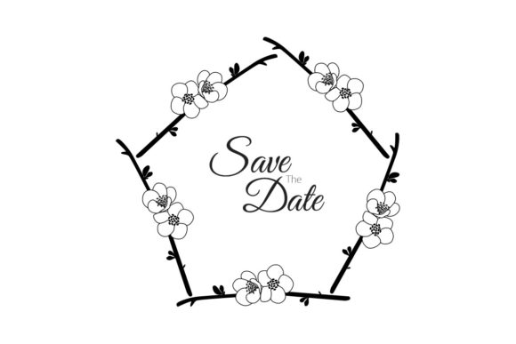 Floral Wreath Frame Vector Graphics for Print Templates