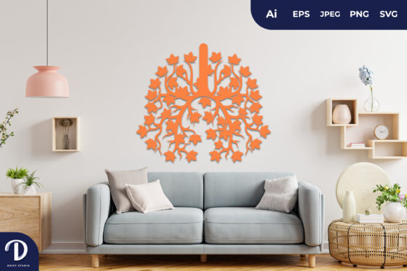 Healthy the Lungs with Floral Pattern Graphics and Crafts