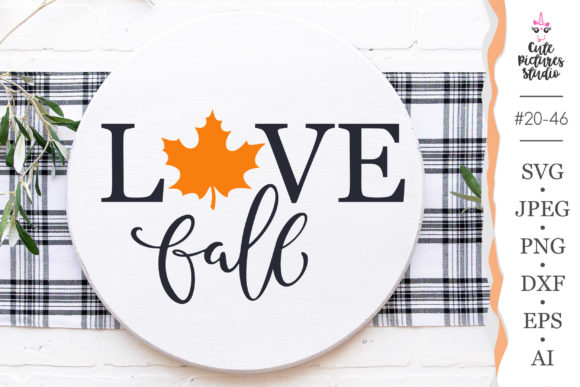 Love Fall Phrase SVG Cricut Cut File for Laser Cutting and Signs