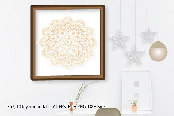 Mother s Day Floral White Layer Mandala Graphics and Crafts