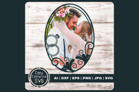 Oval Wedding Anniversary Picture Frame for Graphics and Crafts